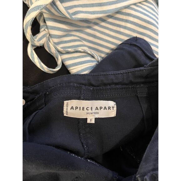 Apiece Apart Carmen Denim Overalls Dark Wash - Picture 7 of 7